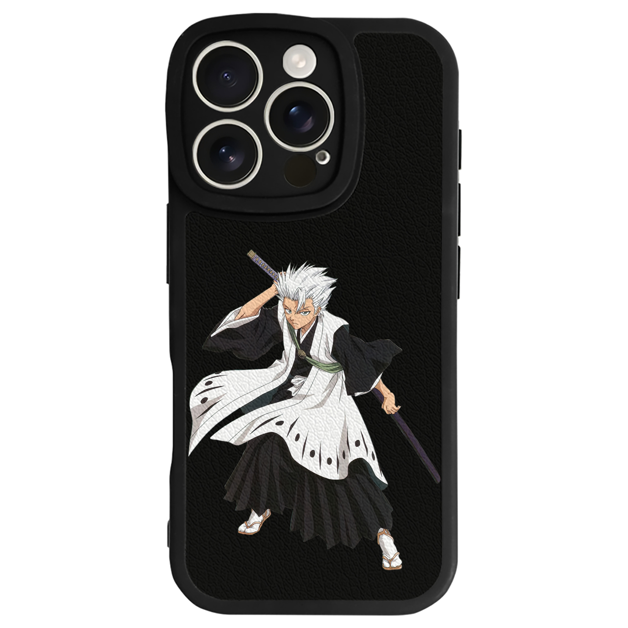（画像用） ブリーチ 日番谷冬獅郎（ひつがや とうしろう） BLEACH Hitsugaya Toushirou 【iPhone 16シリーズ対応】シリコンスマホケース（レザー調） 材質：シリコン